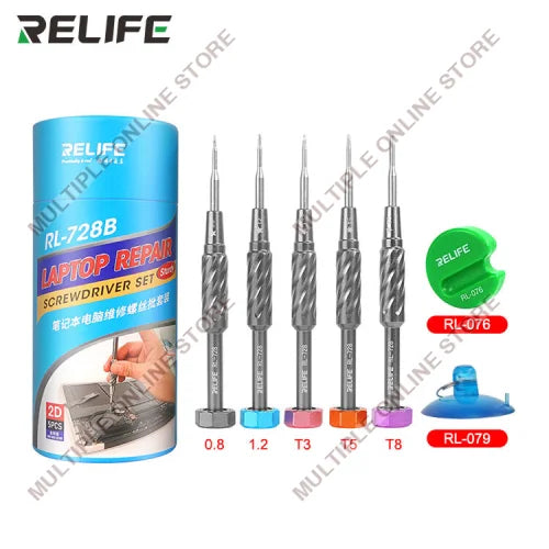 RELIFE RL-728B Strong Magnetic Adsorption S2 Bits Screwdriver Set