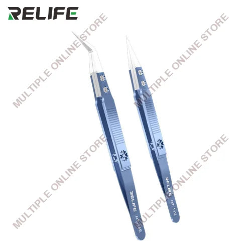 RELIFE RT-11E & RT-15E Precision Titanium Tweezer 2 in 1 Set