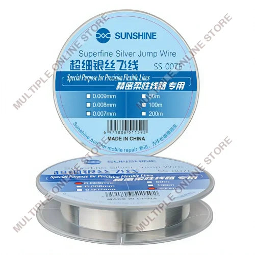 SUNSHINE SS-007E Superfine Silver Jump Wire (0.009MM & 50M)